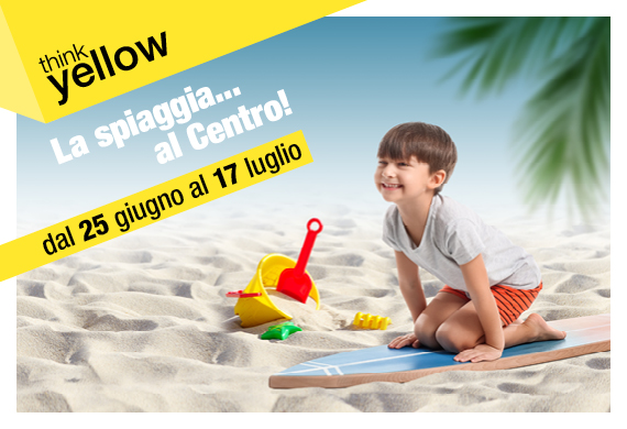 Spiaggia con giochi per bambini
